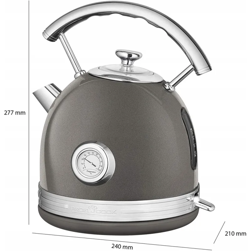 Електрочайник ProfiCook PC-WKS 1192 Anthracite: надійність і стиль для вашої кухні